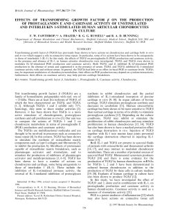 Effects of Transforming Growth Factor (beta) on the Production of