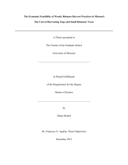 The Economic Feasibility of Woody Biomass Harvest Practices in