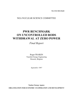 PWR Benchmark on Uncontrolled Rods Withdrawal at
