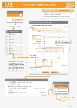 Carry out offline quizzes - Academic Moodle Cooperation