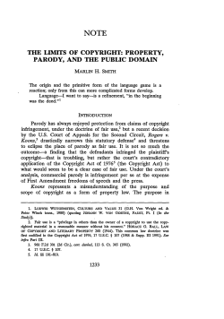 The Limits of Copyright: Property, Parody, and the Public Domain