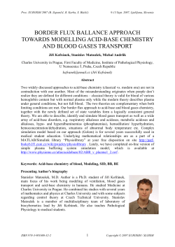 border flux ballance approach towards modelling acid