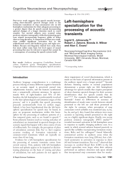 Left-hemisphere specialization for the processing of