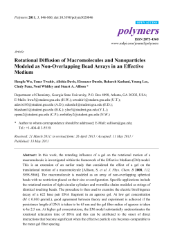 Rotational Diffusion of Macromolecules and Nanoparticles Modeled