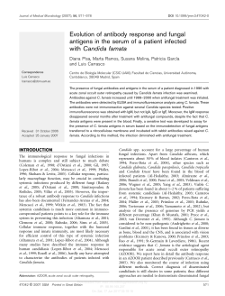 Evolution of antibody response and fungal antigens in the serum of