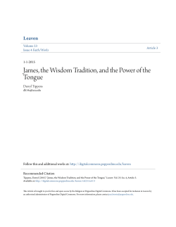 James, the Wisdom Tradition, and the Power of the Tongue