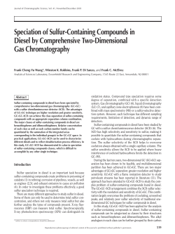 Speciation of Sulfur-Containing Compounds in Diesel by