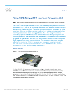 Cisco 7600 Series SPA Interface Processor