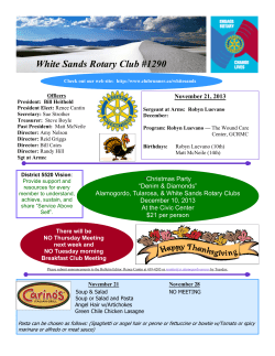 Bulletin 11212013 - CAMINO REAL ROTARY CLUB