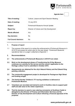 Portsmouth Museums Annual update PDF 402 KB