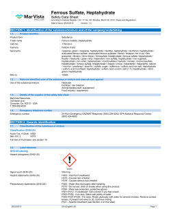 Ferrous Sulfate, Heptahydrate