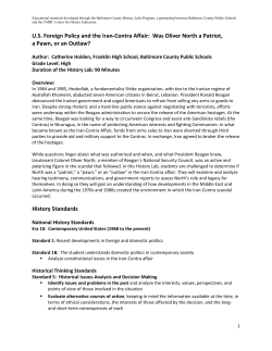 US Foreign Policy and the Iran-Contra Affair