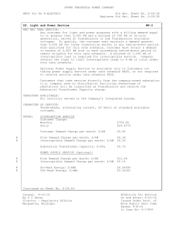 UPPER PENINSULA POWER COMPANY MPSC Vol No 8