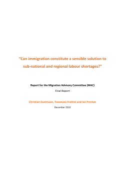 Can immigration constitute a sensible solution to sub-national