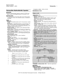 Tetracycline Hydrochloride Capsules