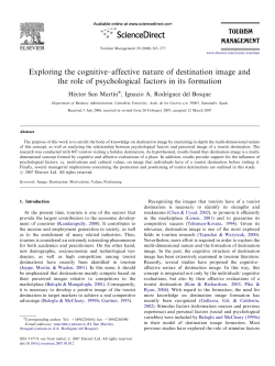 Exploring the cognitive–affective nature of destination image and the