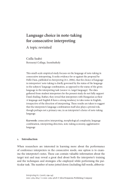 Language choice in note-taking for consecutive interpreting