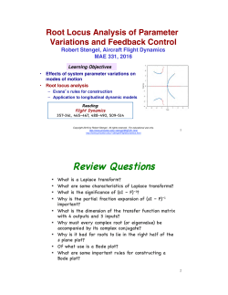 Root-Locus Analysis of Parameter Variations and Feedback Control