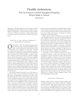 Flexible Authenticity - Chinese Historical Society