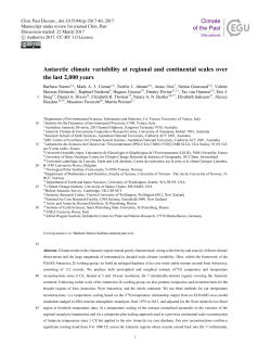 Antarctic climate variability at regional and continental scales over