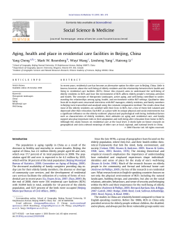 Aging, health and place in residential care facilities in Beijing, China