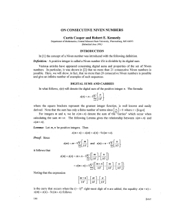 consecutive Niven numbers