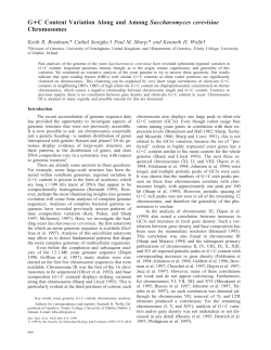 G+C Content Variation Along and Among Saccharomyces