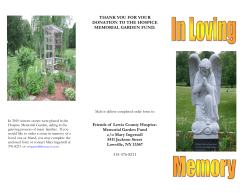 Memorial Stone Order Form for Hospice Memorial Garden