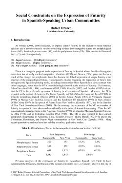 Social Constraints on the Expression of Futurity in Spanish