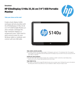 HP EliteDisplay S140u 35,56 cm (14") USB Portable Monitor