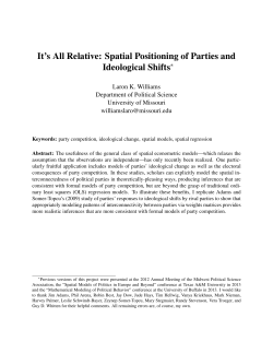 It`s All Relative: Spatial Positioning of Parties and Ideological Shifts