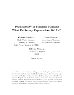 Predictability in Financial Markets: What Do