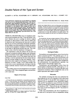 Double Failure of the Type and Screen