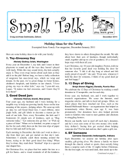 Small Talk December 2014