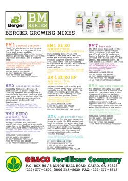 Berger BM Series Product Information 8-13