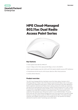 HPE Cloud-Managed 802.11ac Dual Radio Access Point Series