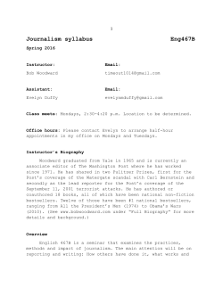 Journalism syllabus Eng467B