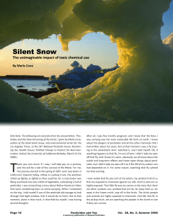 Silent Snow - Beyond Pesticides