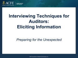 Eliciting - Association of Certified Fraud Examiners