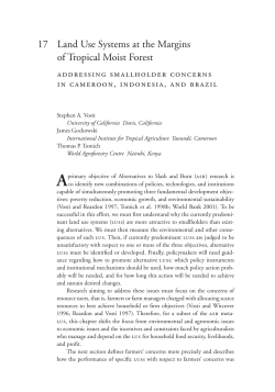 17 Land Use Systems at the Margins of Tropical Moist Forest