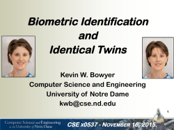 Biometric Identification and Identical Twins