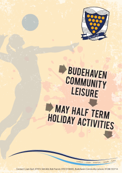 Budehaven May Halfterm-Booklet