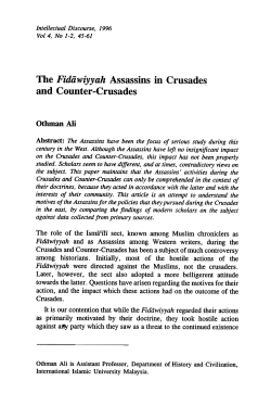 The Fidiiwiyyah Assassins in Crusades and Counter