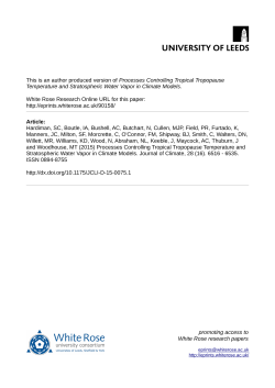 Processes Controlling Tropical Tropopause Temperature and
