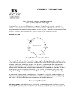 Kentucky mosquitoes - University of Kentucky