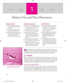 Motion in Two and Three Dimensions