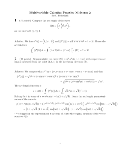Multivariable Calculus Practice Midterm 2