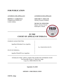 Charles A. Trotter v. State of Indiana