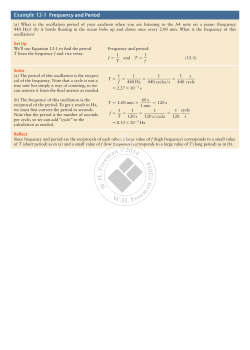 PWE 12-1: Frequency and Period