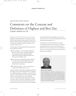 Comments on the Concept and Definition of Highest